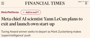 LeCun离职，Meta市值应声蒸发1400亿