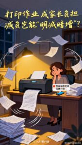 打印作业成家长烦恼，减负岂能“明减暗增”？