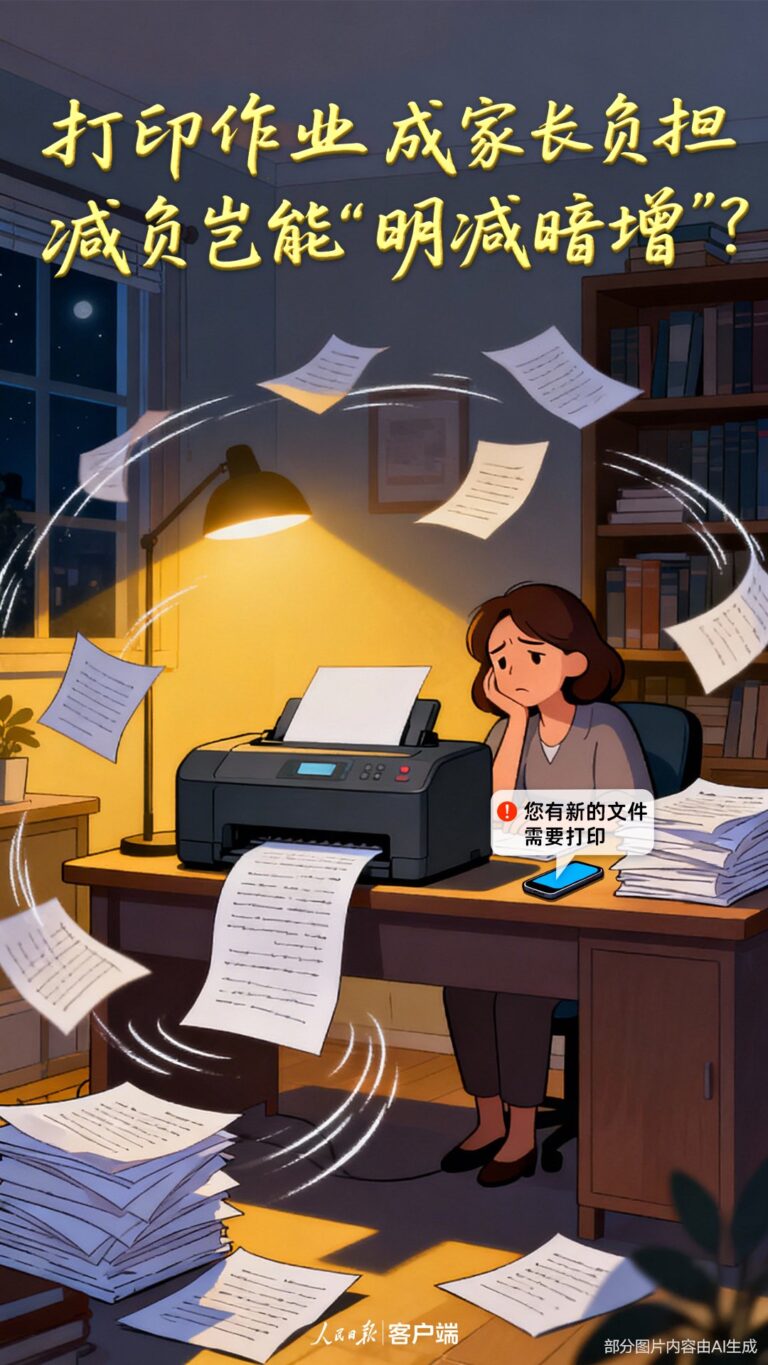 打印作业成家长烦恼，减负岂能“明减暗增”？
