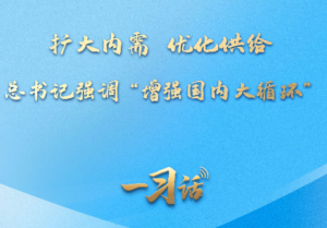 一习话丨扩大内需 优化供给 总书记强调“增强国内大循环”