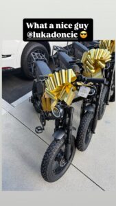 人人有份！东契奇为湖人队友&教练及工作人员每人送上一辆E-Bikes